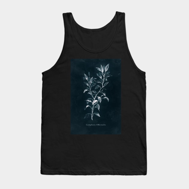 Cyanotype - Camphora Officinalis Tank Top by PixelHunter